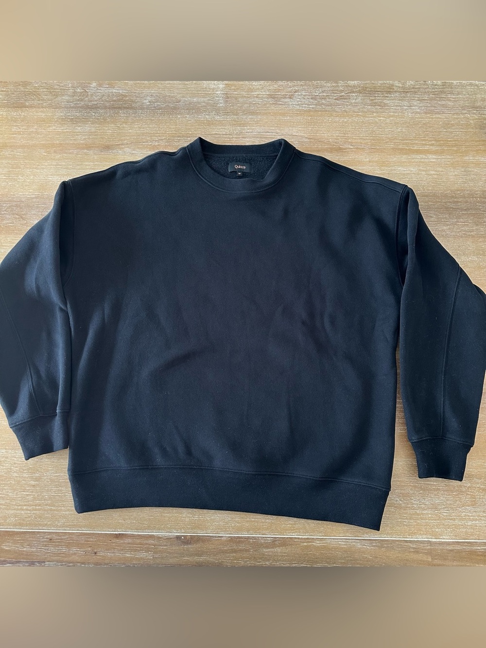 Quince Black Crewneck Sweater